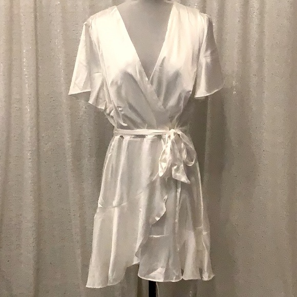 Southern Fried Chics Dresses & Skirts - White Satin Southern Fried Chics Mini